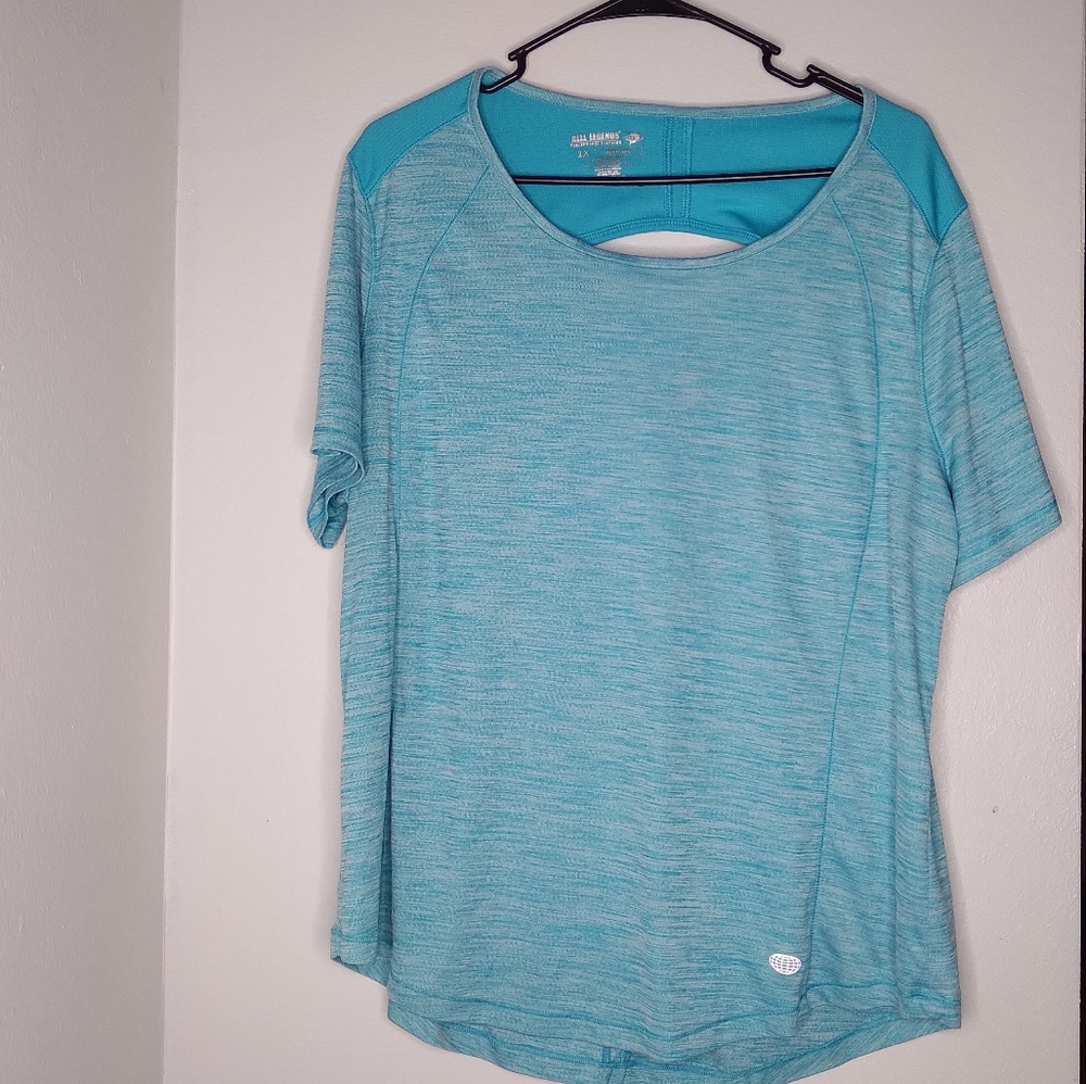 Reel legends Womens shirt blue 1x